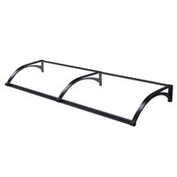 Copertina Daroni - 160cmx100cm, model Como AS4-1000, policarbonat solid clar, brate aluminiu negre