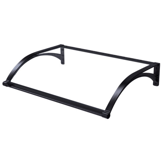 Copertina Daroni - 100cmx100cm, model Como AC-1000, policarbonat celular clar, brate aluminiu negre