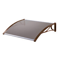 Copertina policarbonat celular bronz IZOPOL-1000, latime 120cm, adancime 100cm, brat plastic maro PP + GF