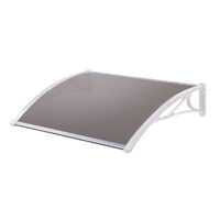 Copertina policarbonat celular bronz IZOPOL-800, latime 120cm, adancime 80cm, brat plastic alb PP + GF