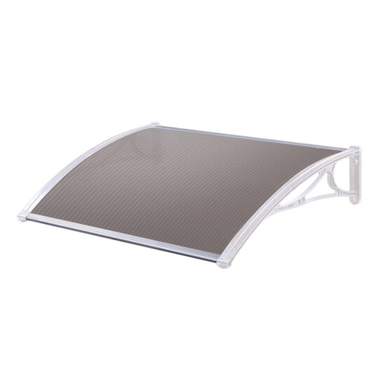 Copertina policarbonat celular bronz IZOPOL-800, latime 120cm, adancime 80cm, brat plastic alb PP + GF