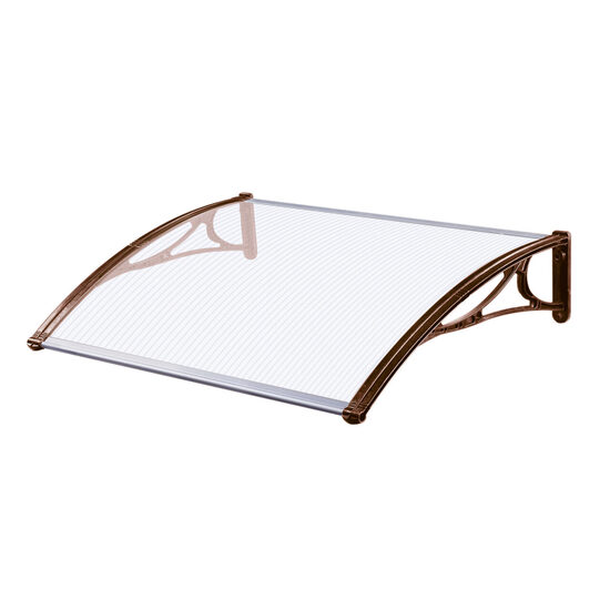 Copertina policarbonat celular clar IZOPOL-800, latime 120cm, adancime 80cm, brat plastic maro PP + GF