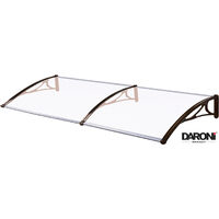 Copertina Daroni - 160cmx100cm, model Bari AC-1000, policarbonat celular clar, 3 brate aluminiu gri